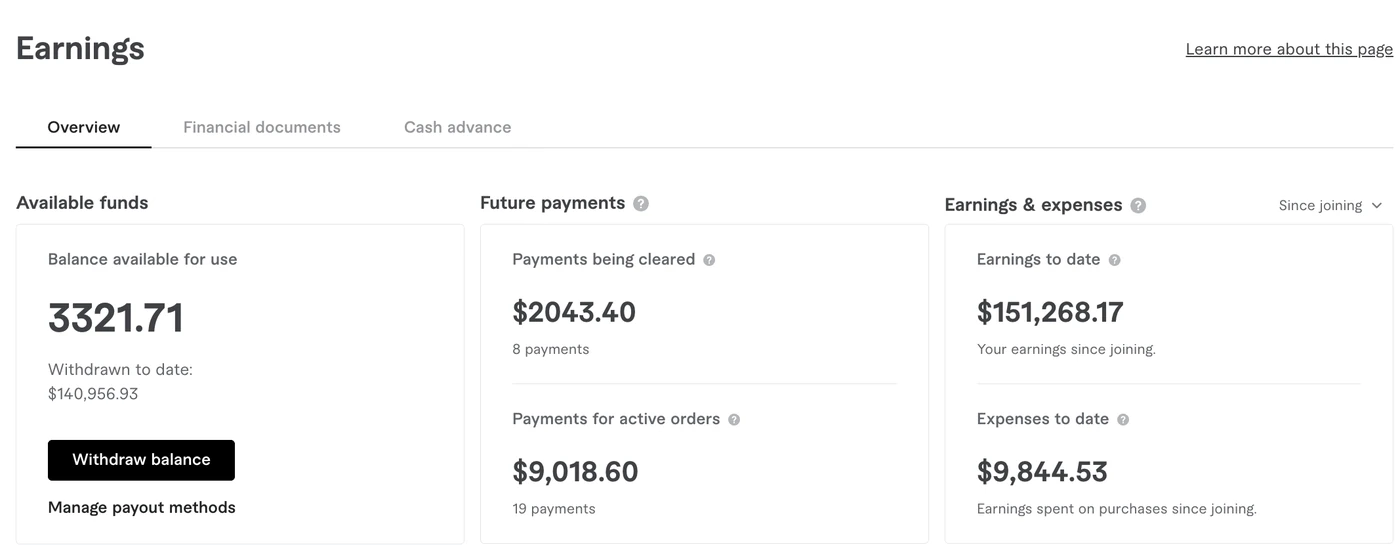 Hassan&rsquo;s verified Fiverr earnings dashboard, showing $151,268.17 earned to date and $140,956.93 withdrawn since joining